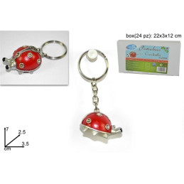 Portachiave Coccinella Portafortuna 7 cm