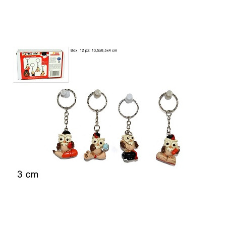 Portachiave Gufo Laurea 3 cm - 4 mod ass