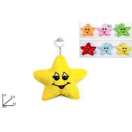 Portachiave Peluche Stella 11x13 cm - col ass