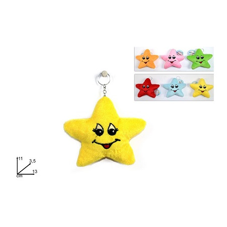 Portachiave Peluche Stella 11x13 cm - col ass
