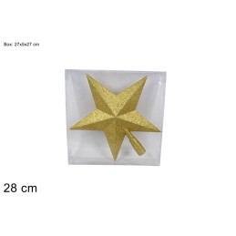 Puntale Stella Oro 28 cm