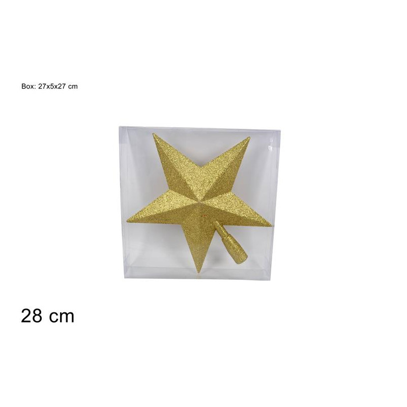 Puntale Stella Oro 28 cm