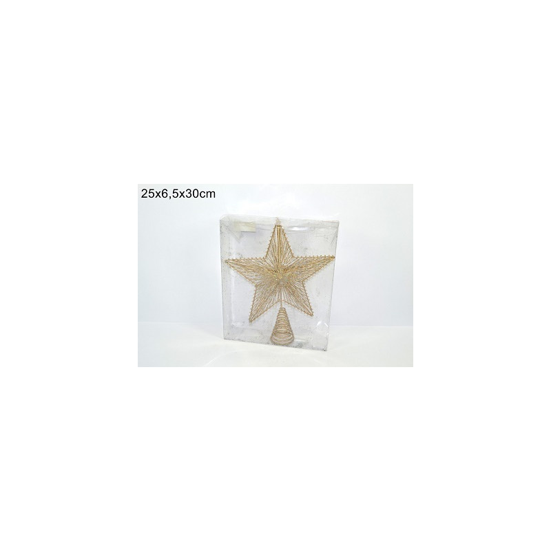 Puntale Stella Oro 30 cm