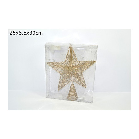 Puntale Stella Oro 30 cm