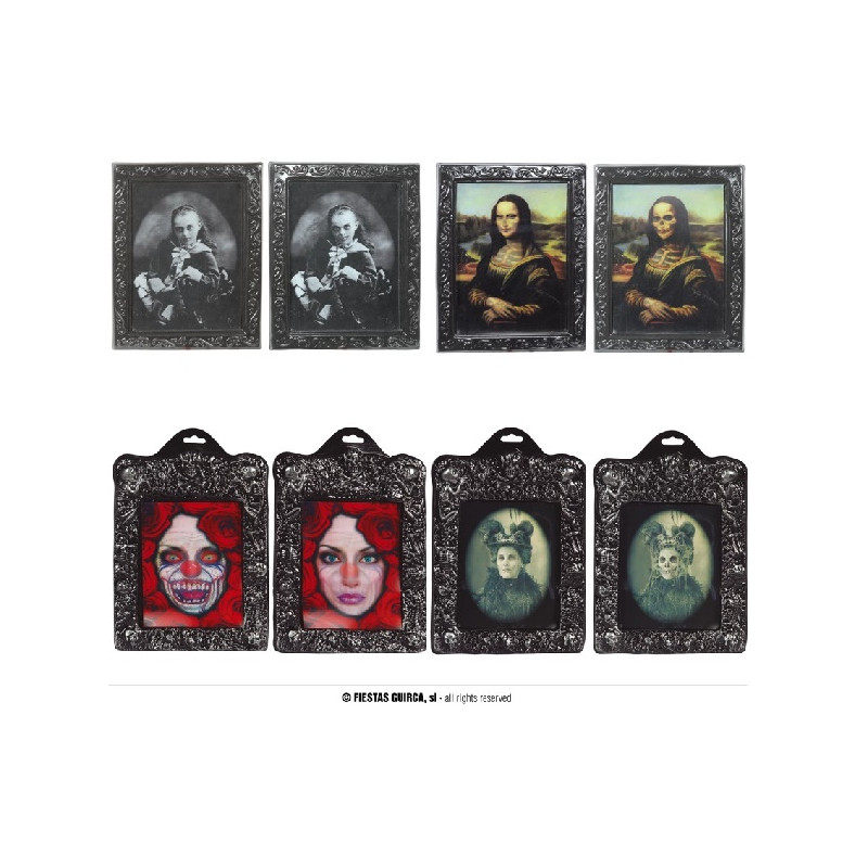 Quadro Horror 22x28 cm - 4 mod ass