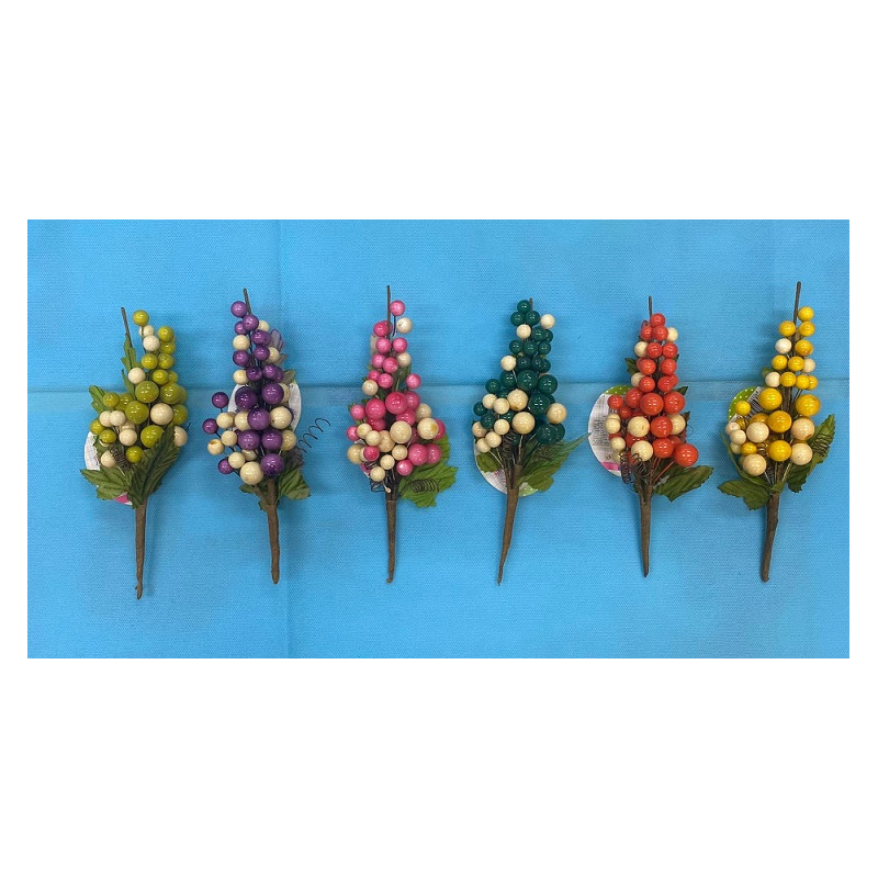 Rametto Bacche 21 cm 6 colori ass
