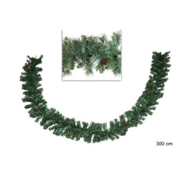 Ramo Verde Innevato con pigne 3 mt