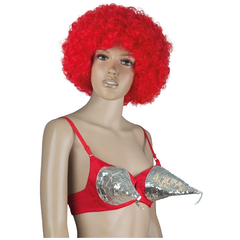 Reggiseno Rosso con punte argento