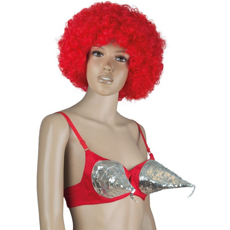 Reggiseno Rosso con punte argento