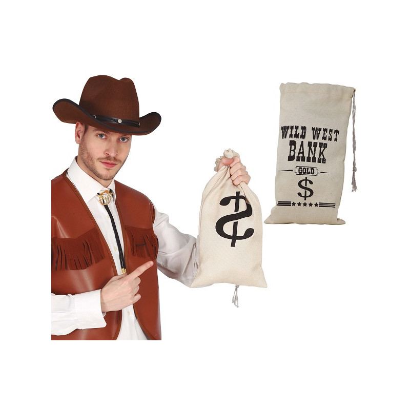Sacco Cow-Boy per monete 42x22 cm