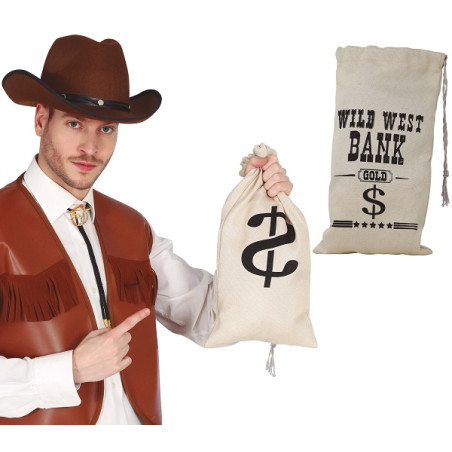 Sacco Cow-Boy per monete 42x22 cm
