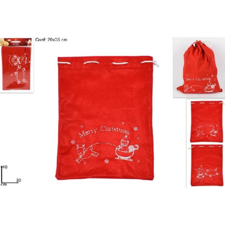 Sacco Rosso Babbo Natale 40x30 cm