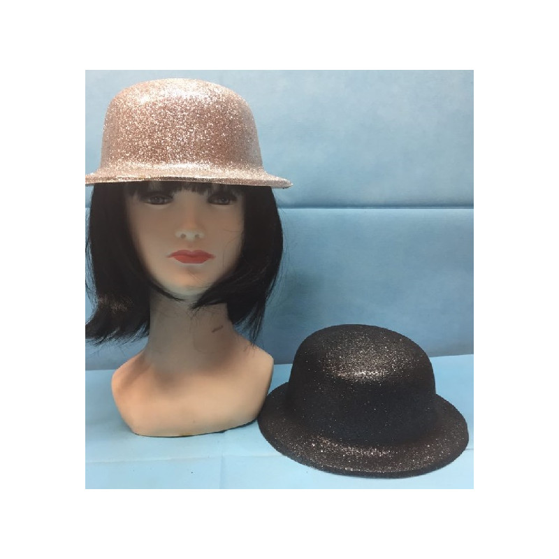 Bombetta Argento e Nera Glitter