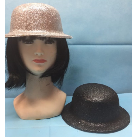 Bombetta Argento e Nera Glitter