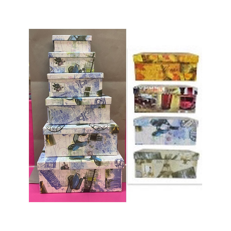 Scatola Regalo Fantasia Citta' (cf. 6 pz) - 4 mod ass