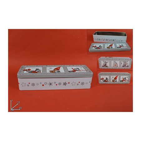 Scatola Regalo Rettangolare in Latta 30x10x7 cm