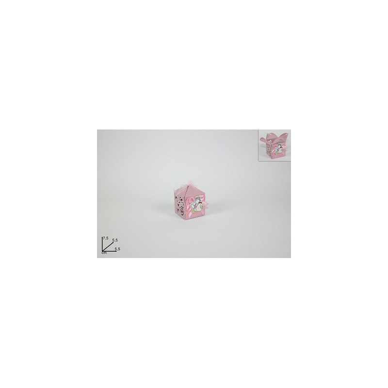 Scatolina Quadrata portaconfetti Rosa