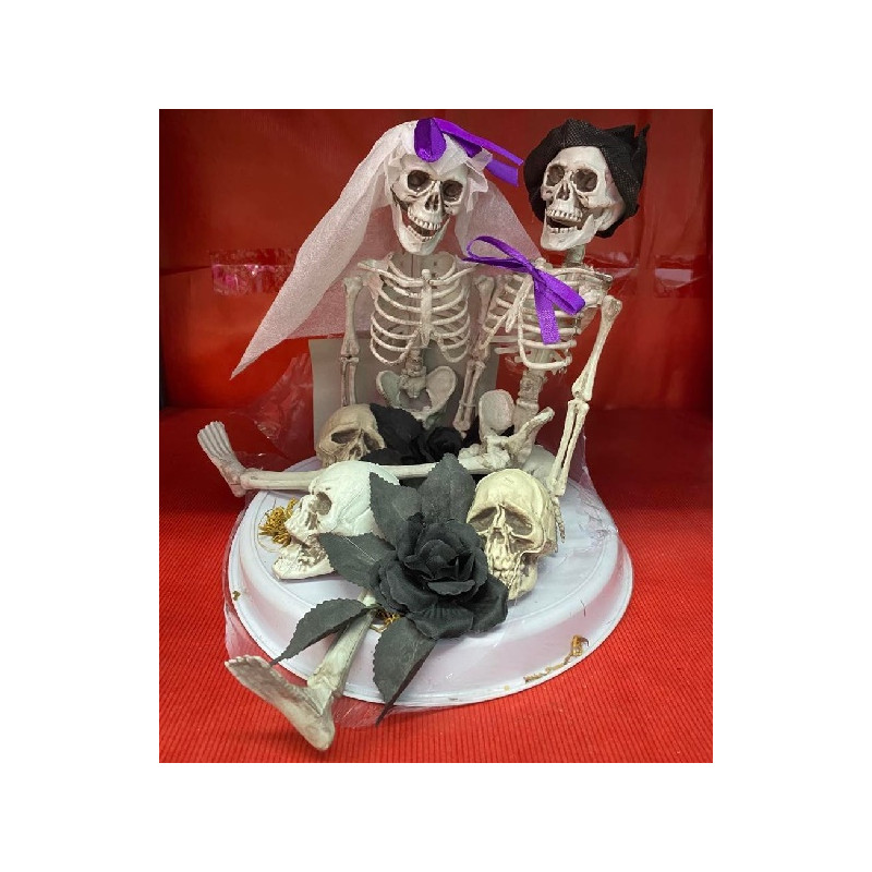 Scheletri Sposi su base 30x23 cm