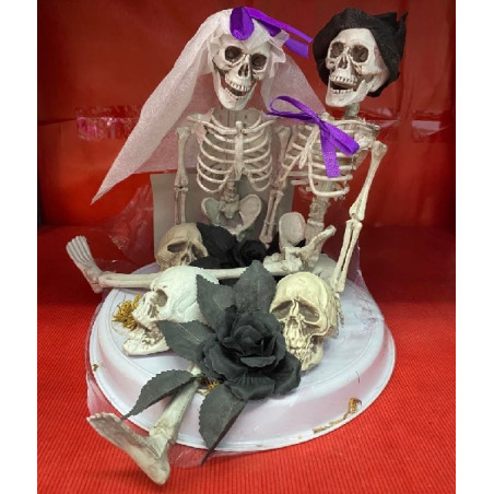 Scheletri Sposi su base 30x23 cm