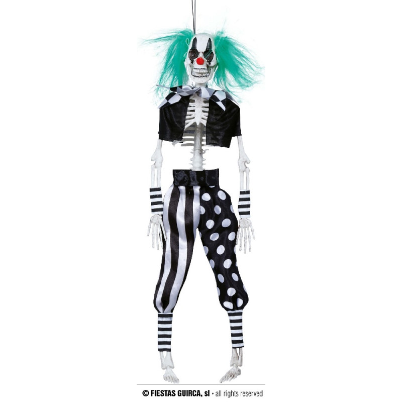 Scheletro Clown Arlecchino 40 cm