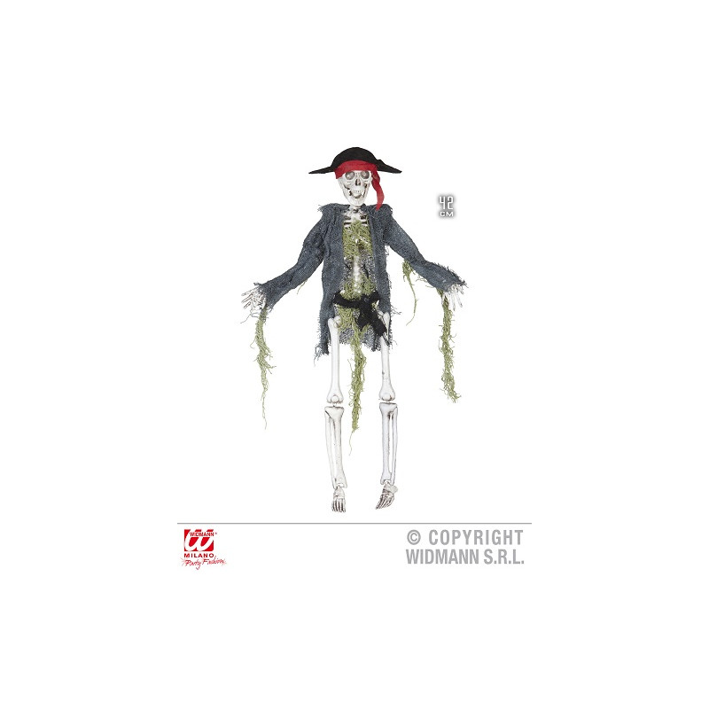 Scheletro Pirata d'appendere 42 cm