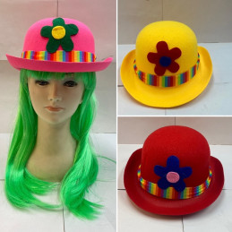 Bombetta Clown con fiore col ass