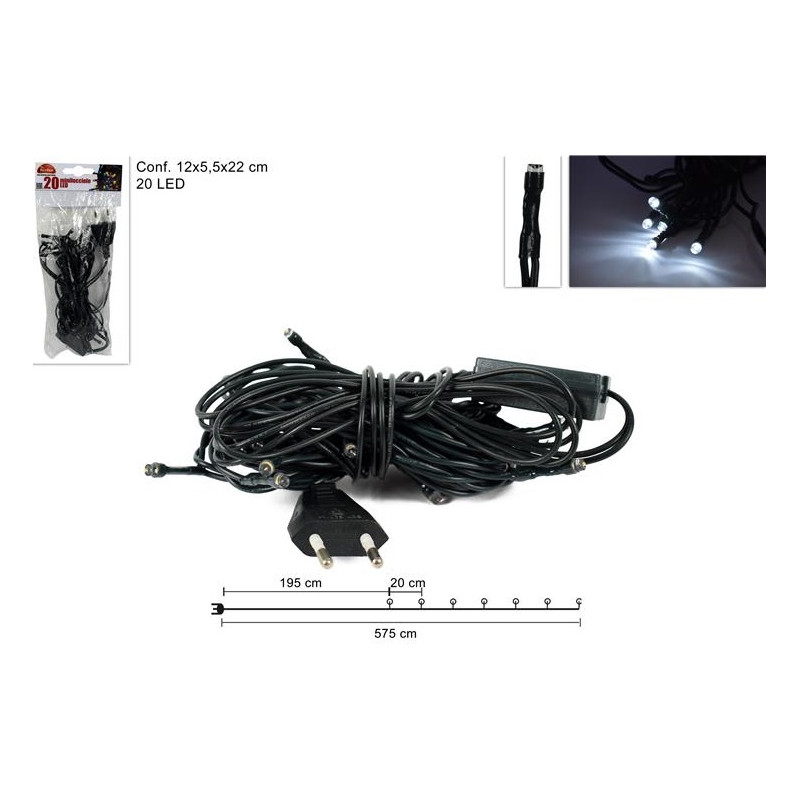 Serie 20 Miniluci led lineare BIANCO FREDDO