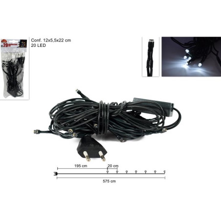 Serie 20 Miniluci led lineare BIANCO FREDDO