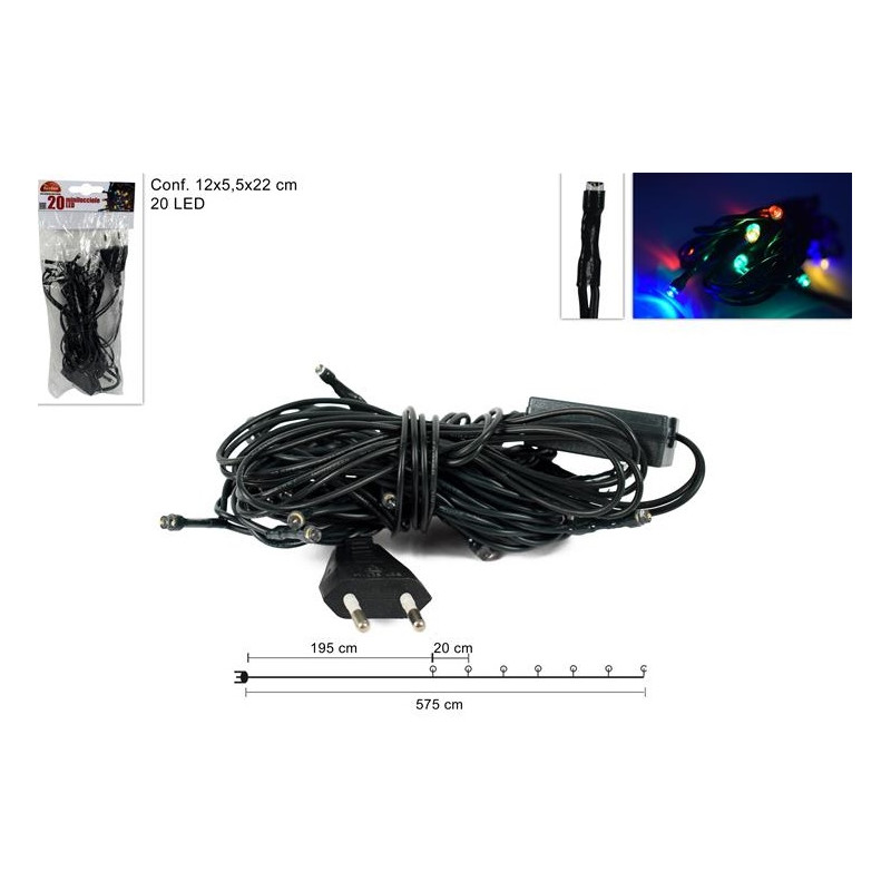 Serie 20 Miniluci led lineare COLORATA