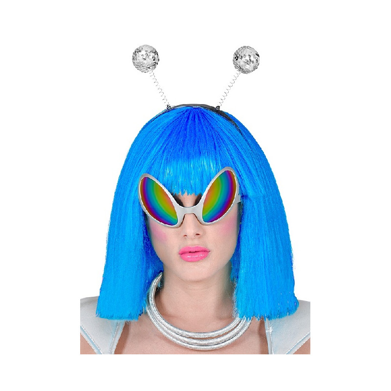 Set Alieno - 3 pz (Cerchietto con Antenne,occhiali,collana)