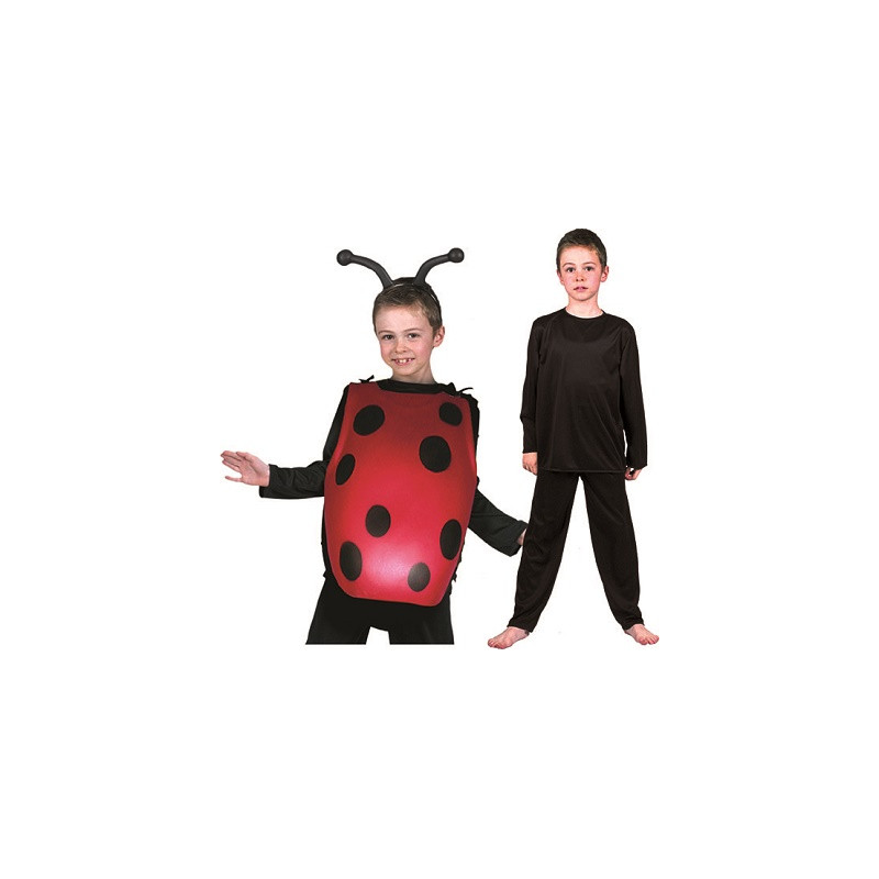 Set Coccinella - 3 pz (Corpetto avanti e indietro,cerchietto)