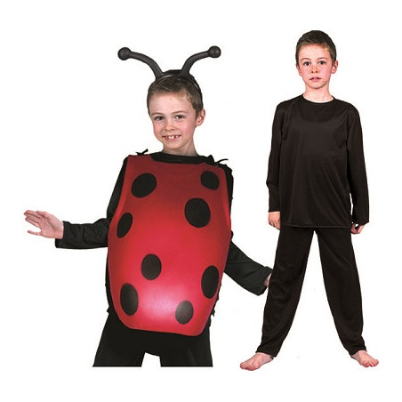 Set Coccinella - 3 pz (Corpetto avanti e indietro,cerchietto)