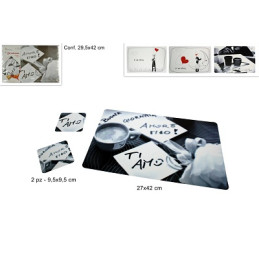 Set Colazione - 3 pz (Tovaglietta e 2 sotto tazzina)