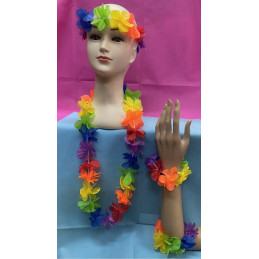 Set Hawai - 4 pz (Collana,corona,2 bracciali)