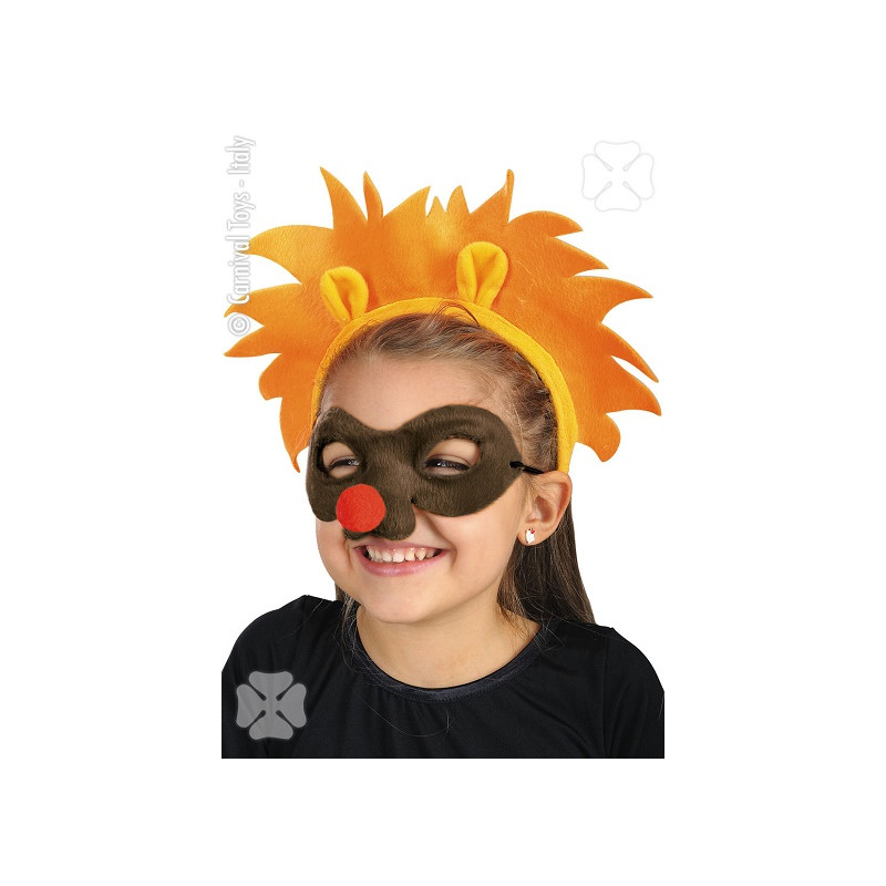 Set Leone - 2 pz (Cerchietto, mascherina)