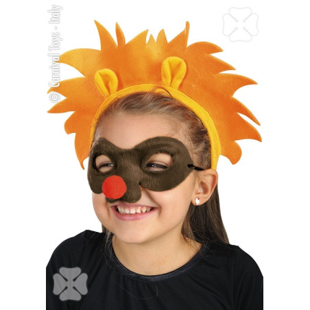 Set Leone - 2 pz (Cerchietto, mascherina)