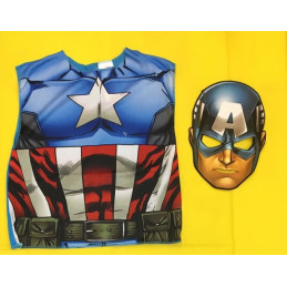 Set Maglietta e Maschera CAPITAN AMERICA