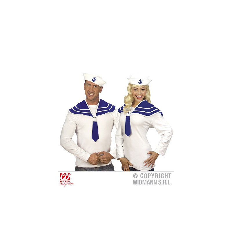 Set Marinaio - 2 pz (Cappello,collare con cravatta)