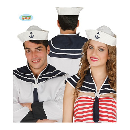 Set Marinaio - 2 pz (Cappello,collare con cravatta)