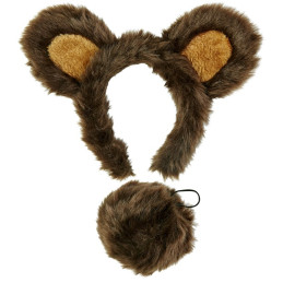 Set Orso - 2 pz (Cerchietto,coda)