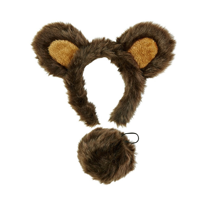 Set Orso - 2 pz (Cerchietto,coda)