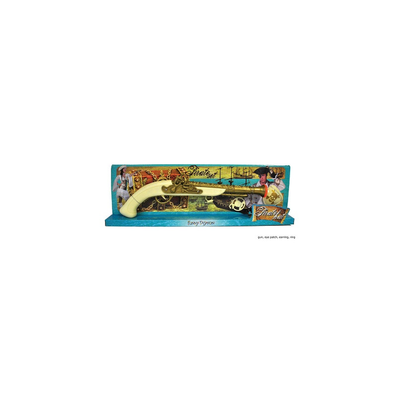 Set Pirata - 4 pz (pistola,benda,orecchino,anello)
