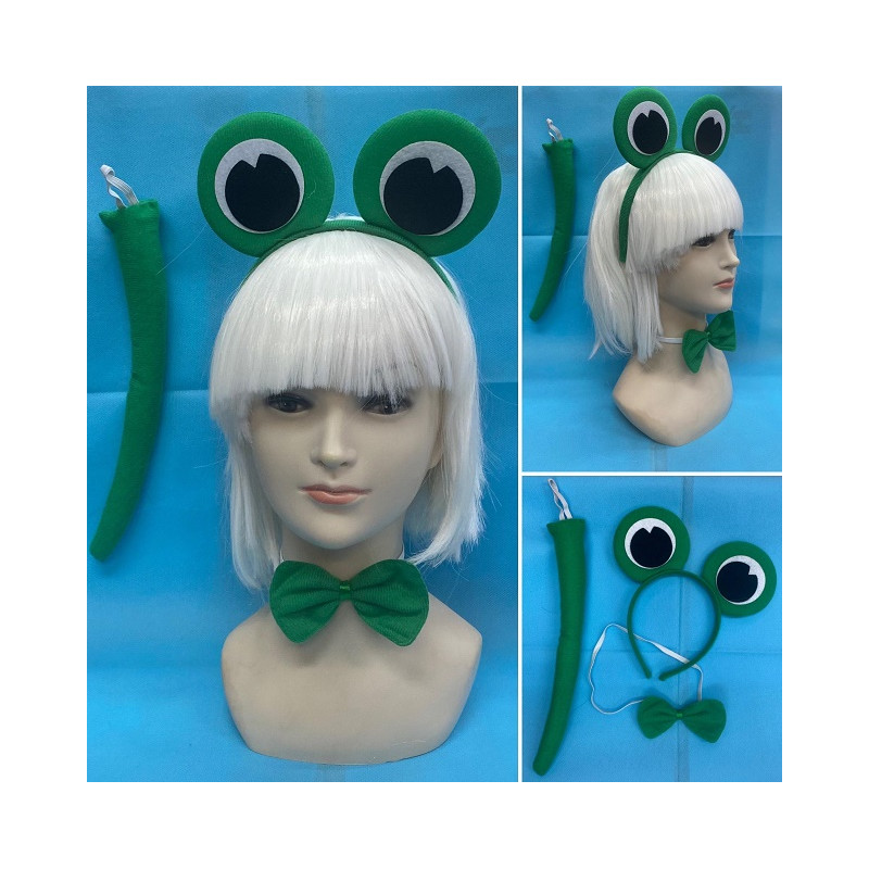 Set Rana - 3 pz (Cerchietto,papillon,coda)