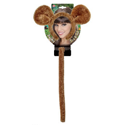 Set Scimmia - 2 pz (Cerchietto,coda)