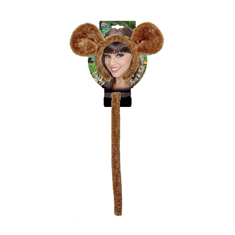 Set Scimmia - 2 pz (Cerchietto,coda)