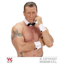 Set Spogliarellista Uomo - 3 pz (collarino con papillon,2 polsini)