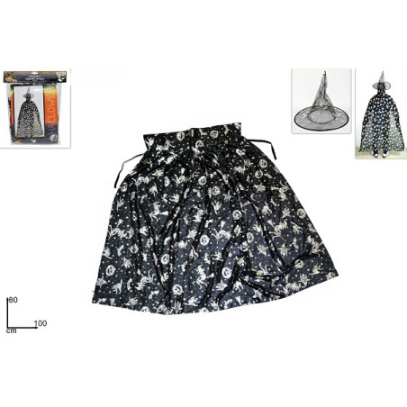 Set Strega Bambina - 2 pz (Mantello,cappello)