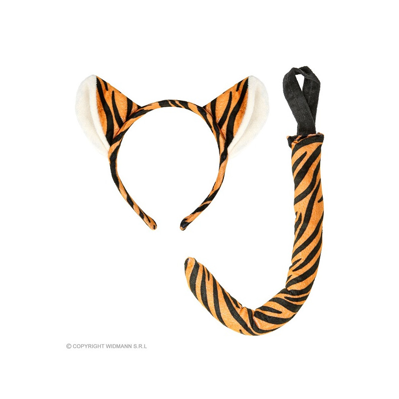 Set Tigre - 2 pz (Cerchietto,coda)