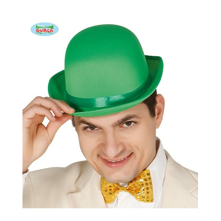 Bombetta Verde in raso