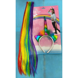 Set Unicorno - 2 pz (Cerchietto,coda)